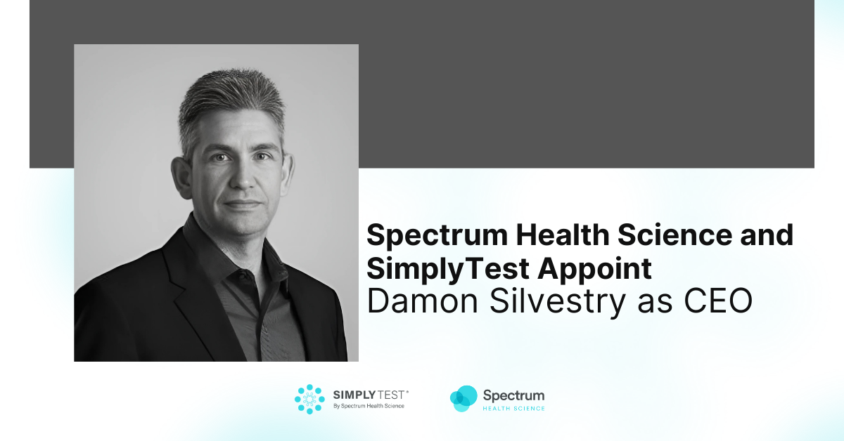 Press Release Banner Damon Silvestry CEO Spectrum Health Science and SimplyTest